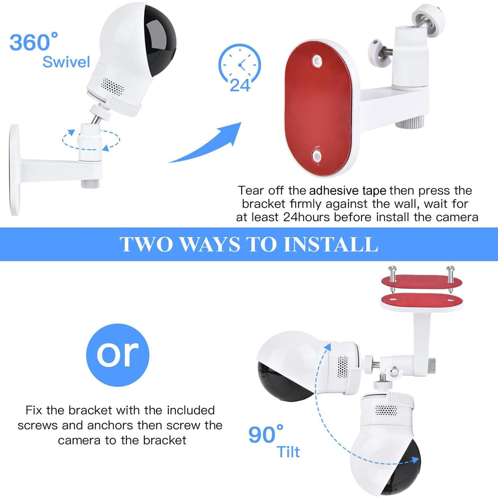 Wochel camera adapter attached to mount enables seamless Eufy Spaceview integration.