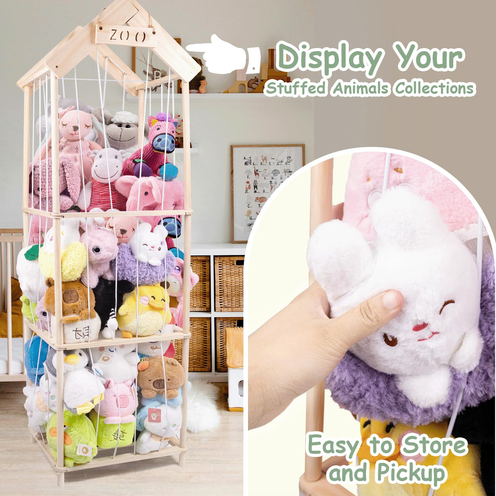 WodGod stuffed animal zoo storage room-decor blends style with space-saving organization