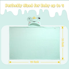 WODHOY baby towel hooded white sheep with plush warmth for quick post-bath wrap