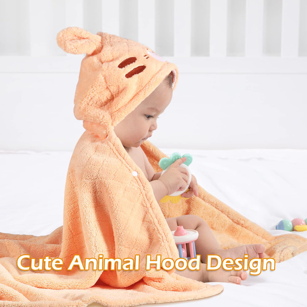WODHOY baby towel in use after bath for quick dry