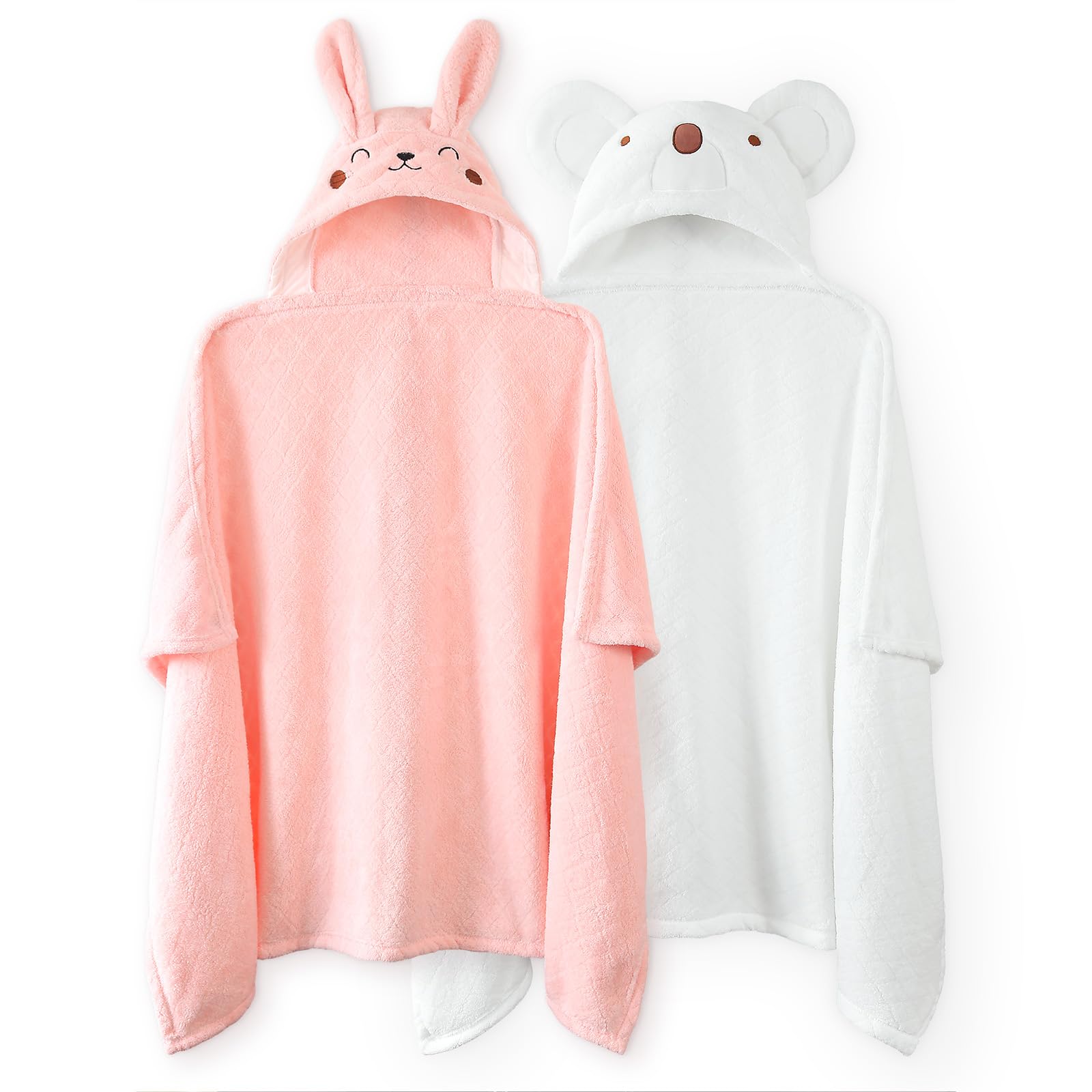 WODHOY hooded toddler towel with girl design for cozy bath time
