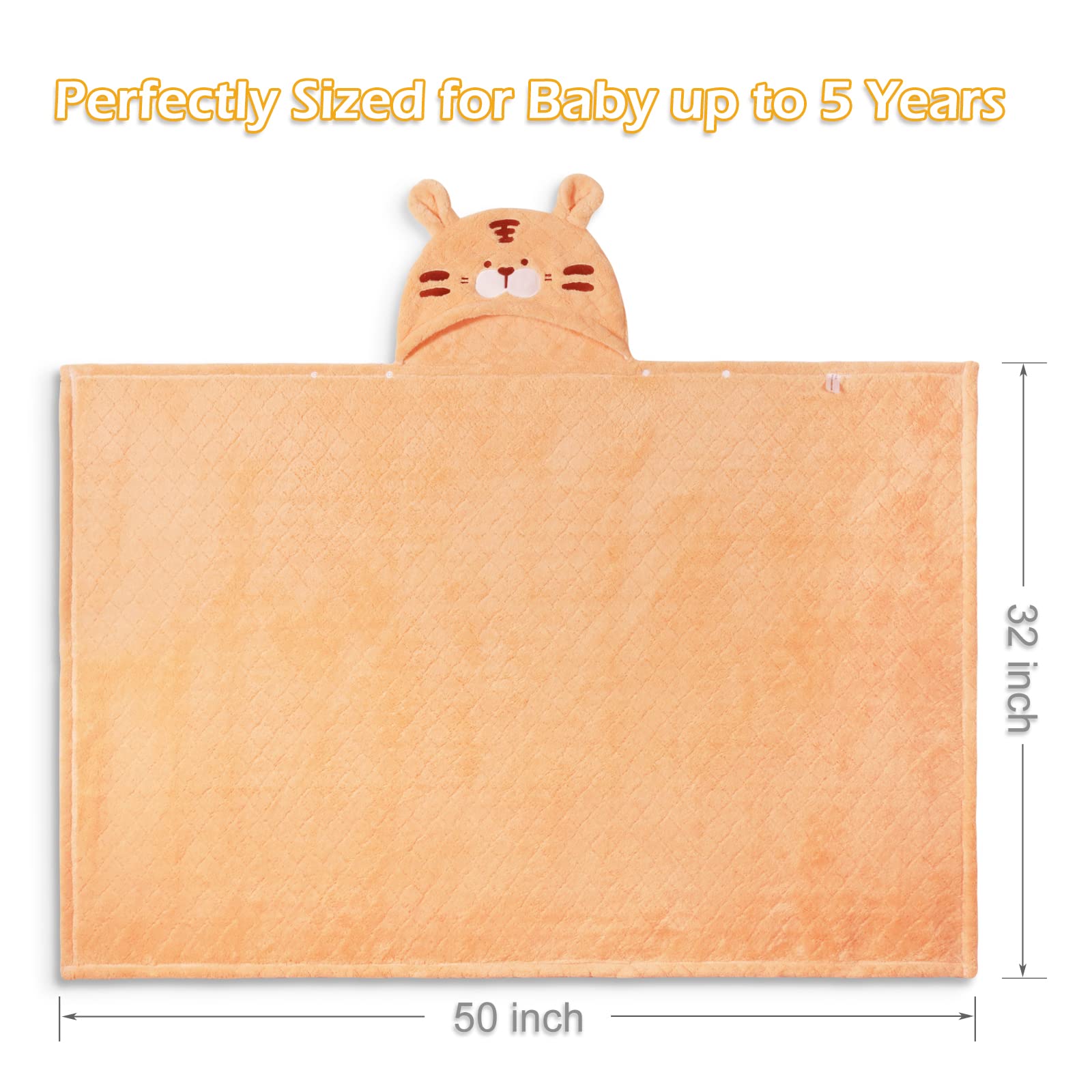 WODHOY hooded towel animal-face adds playful bath time