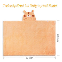 WODHOY hooded towel animal-face adds playful bath time