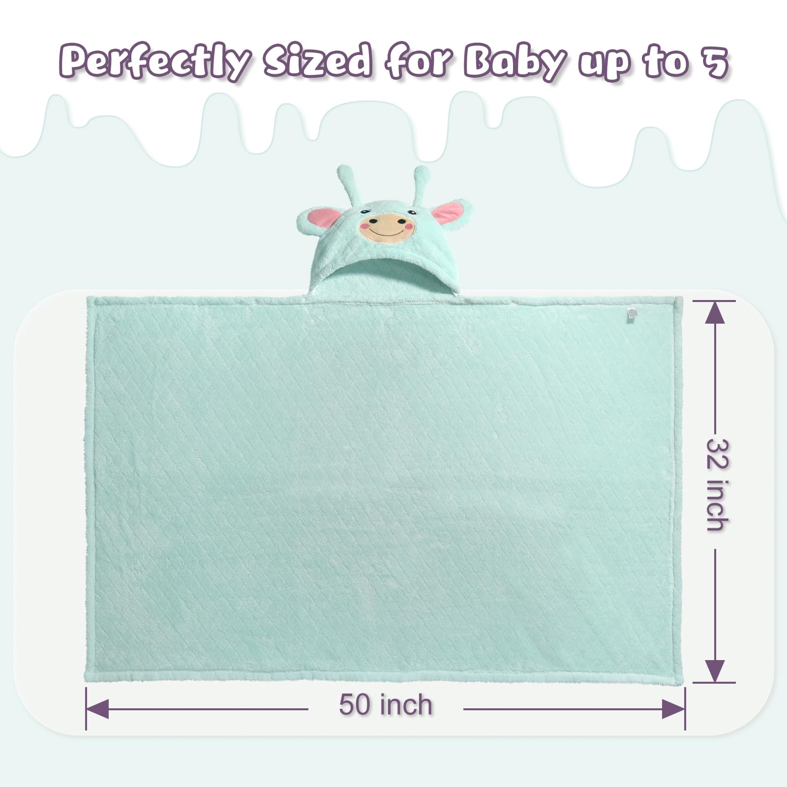 WODHOY pink pig hooded towel provides playful bath-time comfort and quick drying
