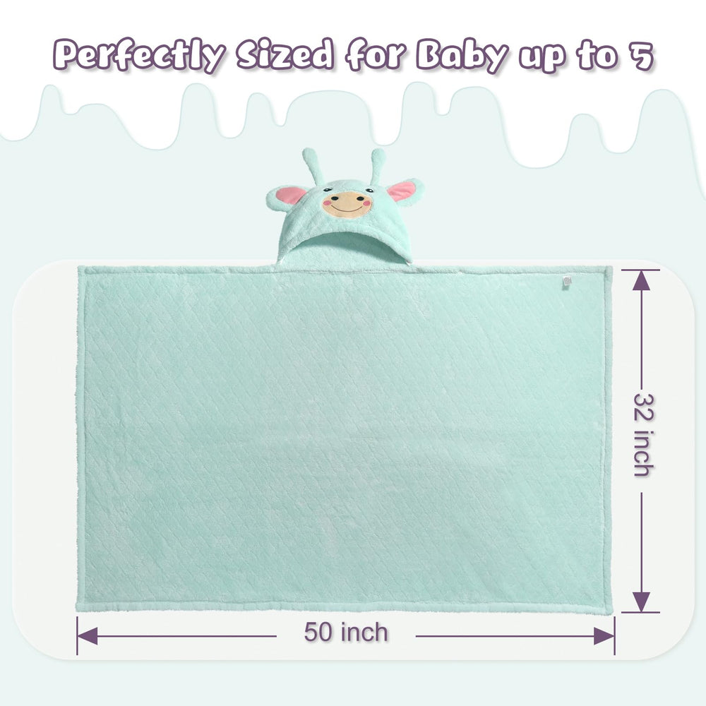 WODHOY pink pig hooded towel provides playful bath-time comfort and quick drying
