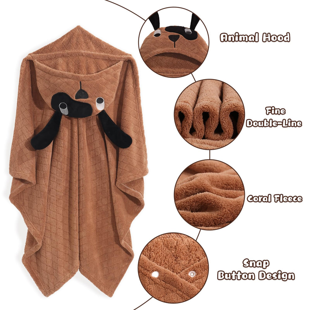 WODHOY toddler towel 50x32 size for growing kids up to age five.