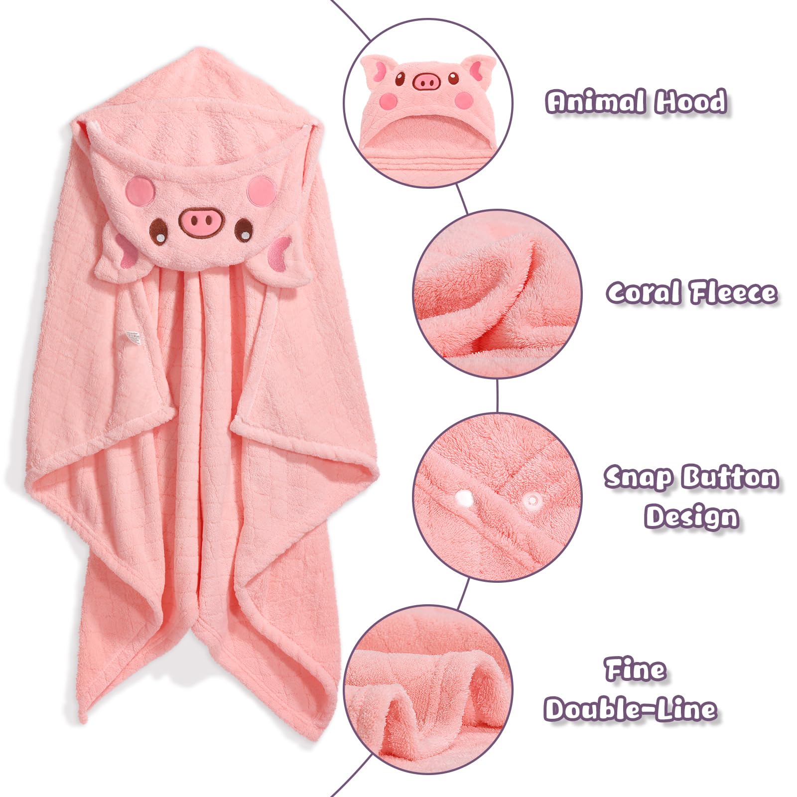 WODHOY toddler towel 50x32 inches offers full coverage for growing kids