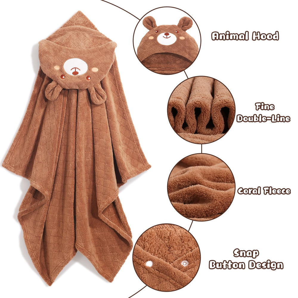 WODHOY microfiber close-up reveals plush softness for gentle drying.