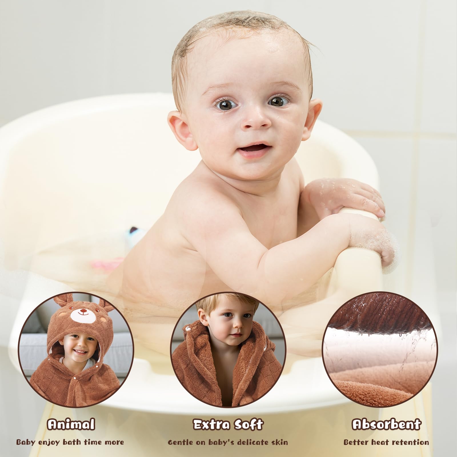 WODHOY hooded towel can double as swaddle or changing mat cover.