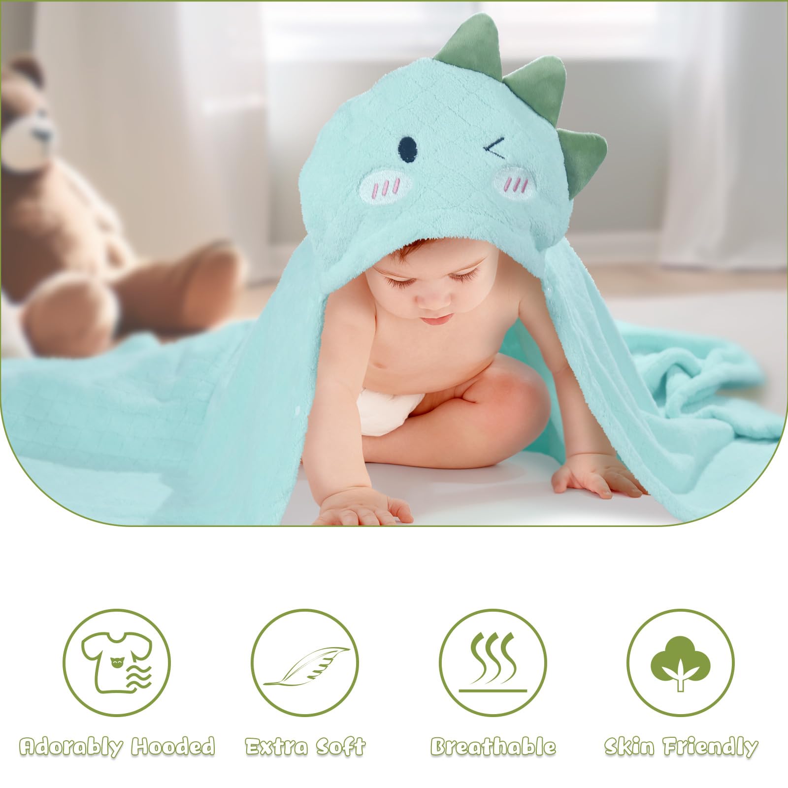WODHOY gift-ready hooded towels ideal as baby shower or registry gift.