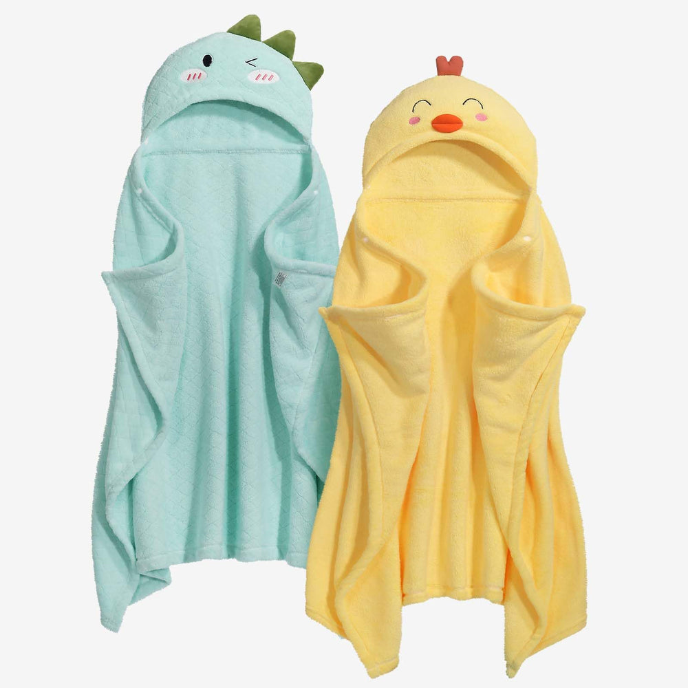 WODHOY toddler towels with hooded animal face deliver gentle, absorbent warmth after bath time.