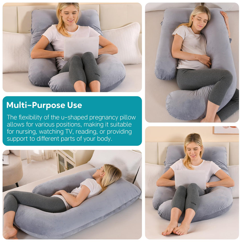 Wodsfay multi-use pillow shown for nursing, TV, and reading setups