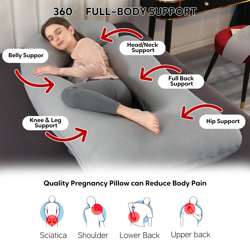 Wodsfay pillow cloud comfort image highlights plush fill and support