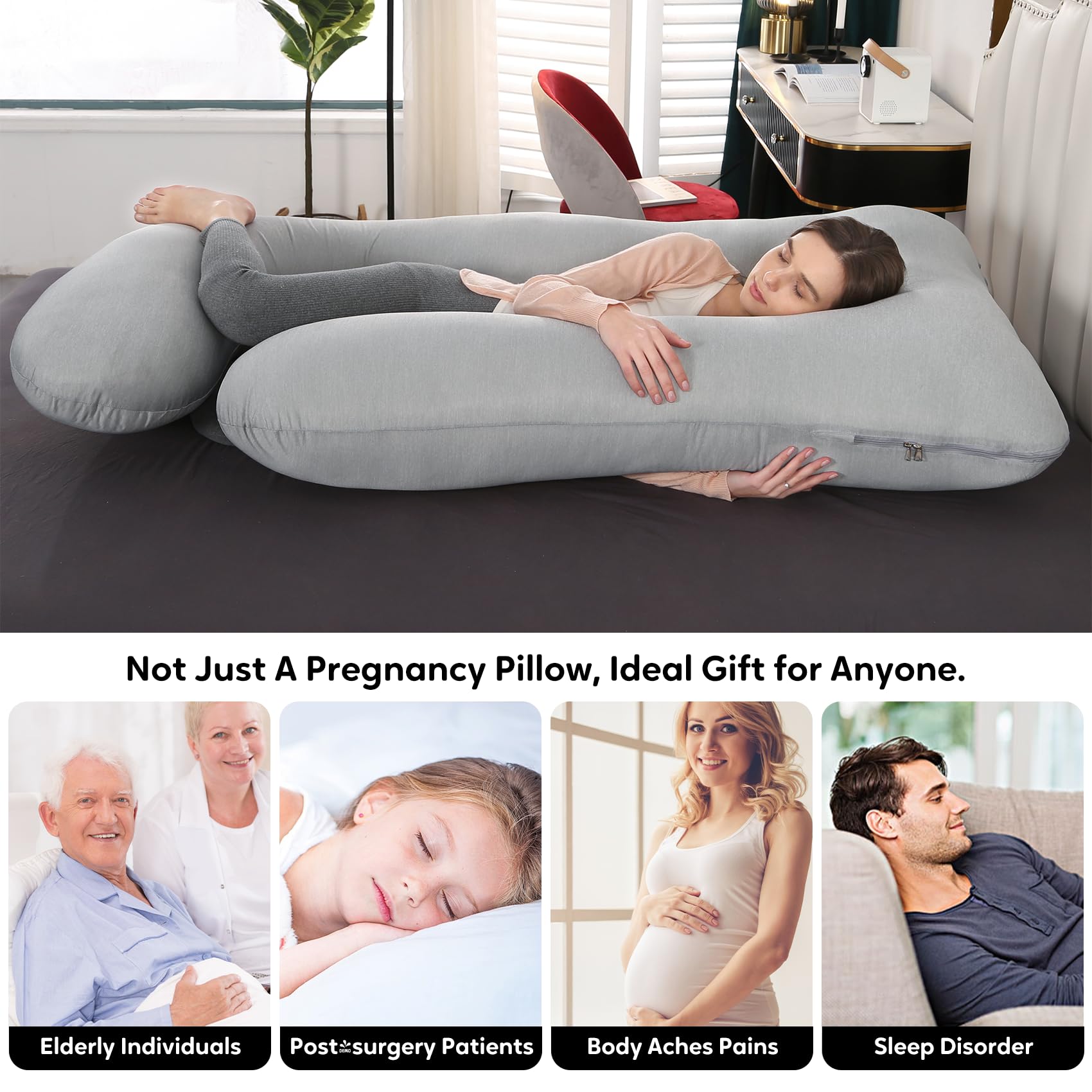Wodsfay pillow care with removable washable cover