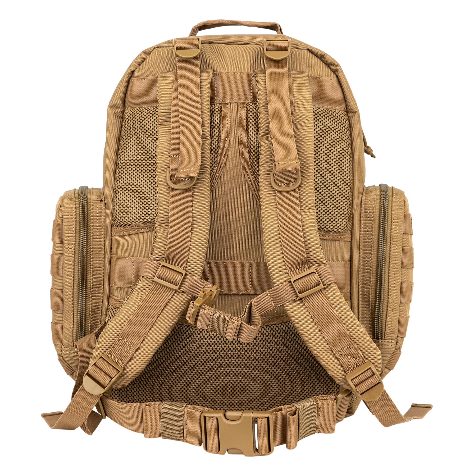 Wolf Tactical diaper bag side insulated pocket for temperature-controlled bottles.
