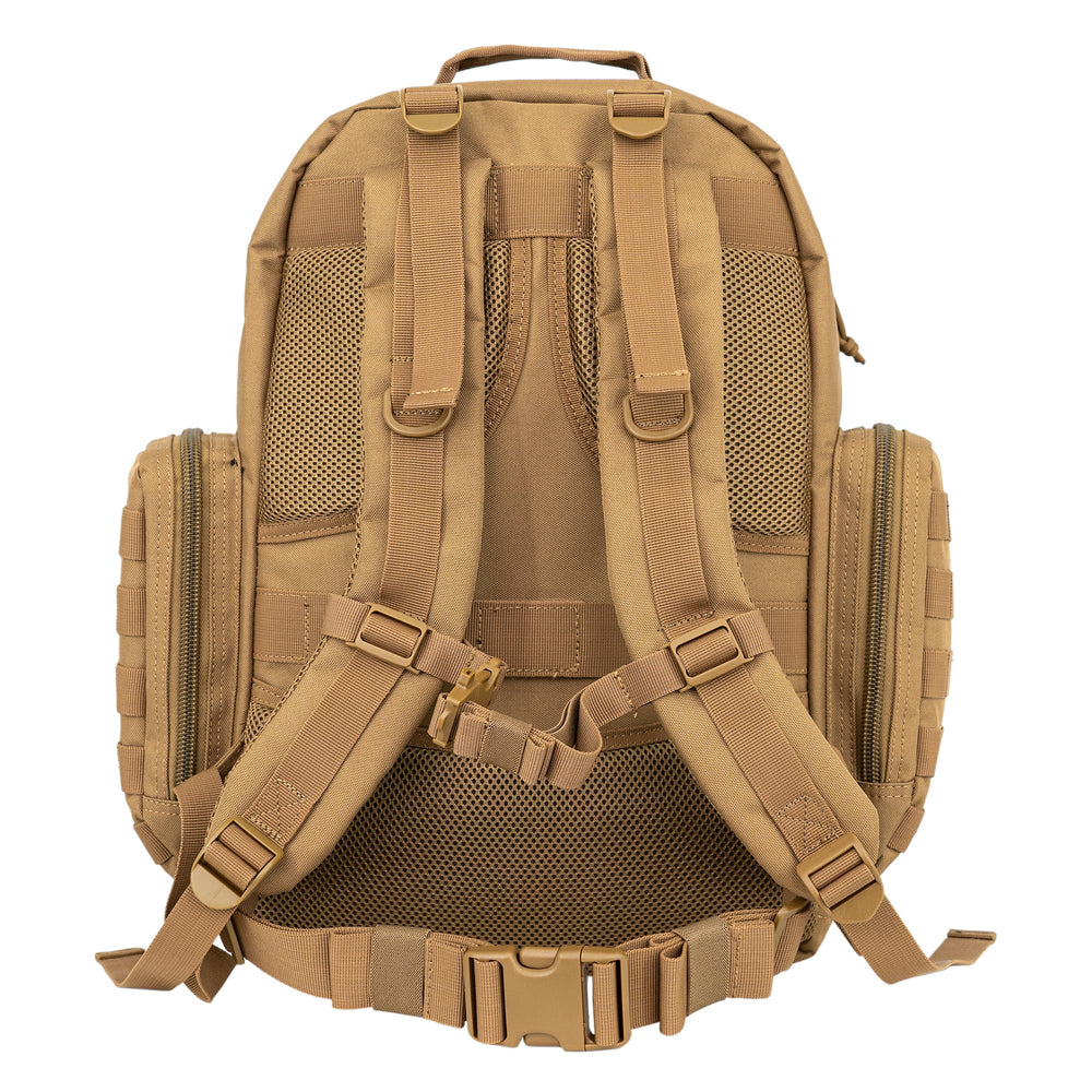 Wolf Tactical diaper bag side insulated pocket for temperature-controlled bottles.