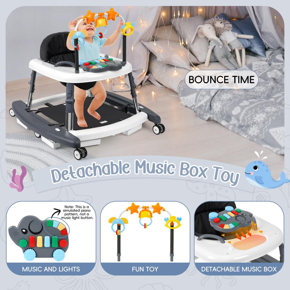 Wolfcode 5-in-1 walker in dining mode for snack time stability.