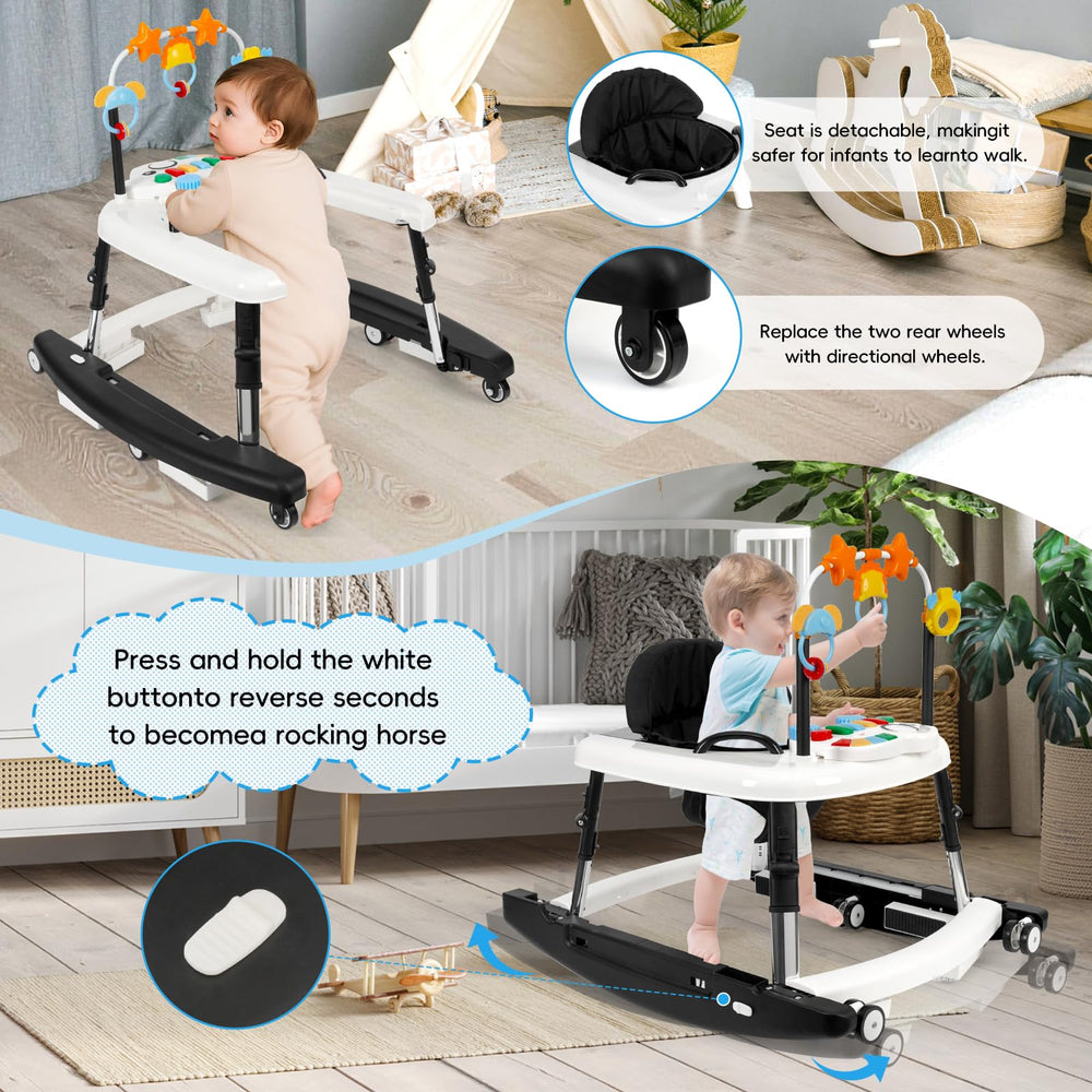 Wolfcode 5-in-1 walker set to dining mode for snack supervision