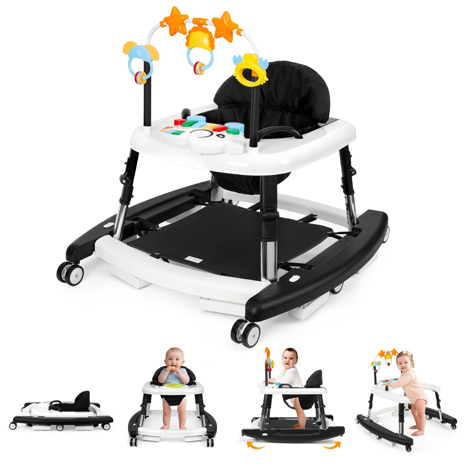 Wolfcode 5-in-1 walker folded for compact storage and travel convenience