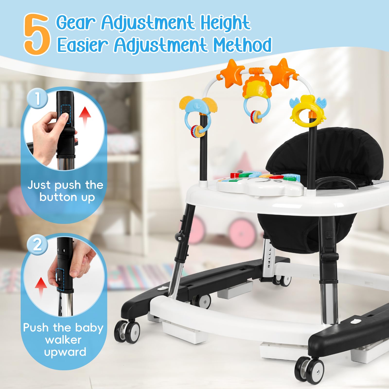 Wolfcode 5-in-1 walker height adjustment demonstrates ergonomic fit