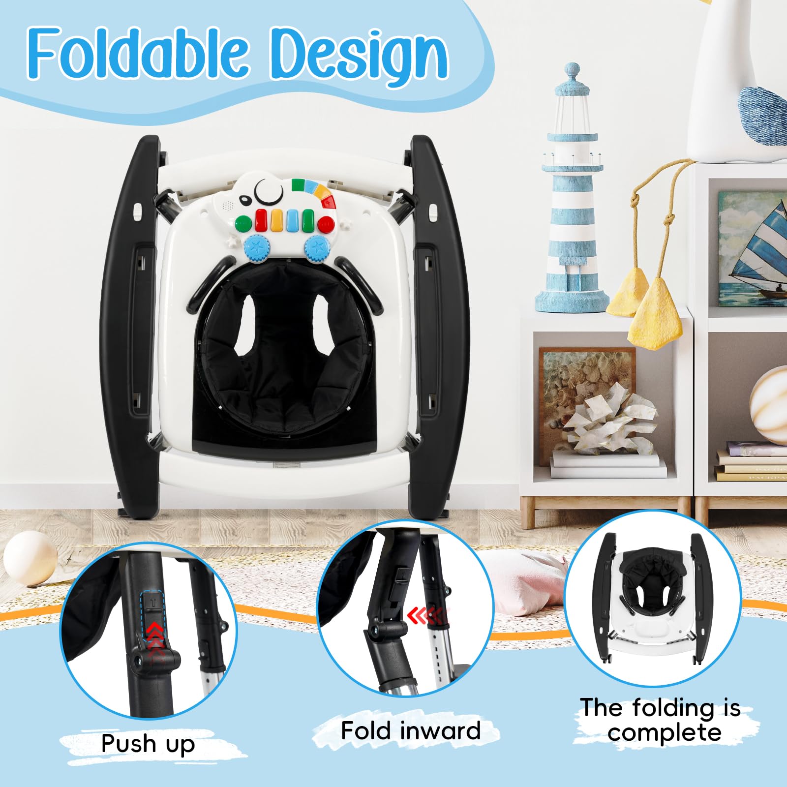 Wolfcode 5-in-1 walker in baby walker mode for early mobility