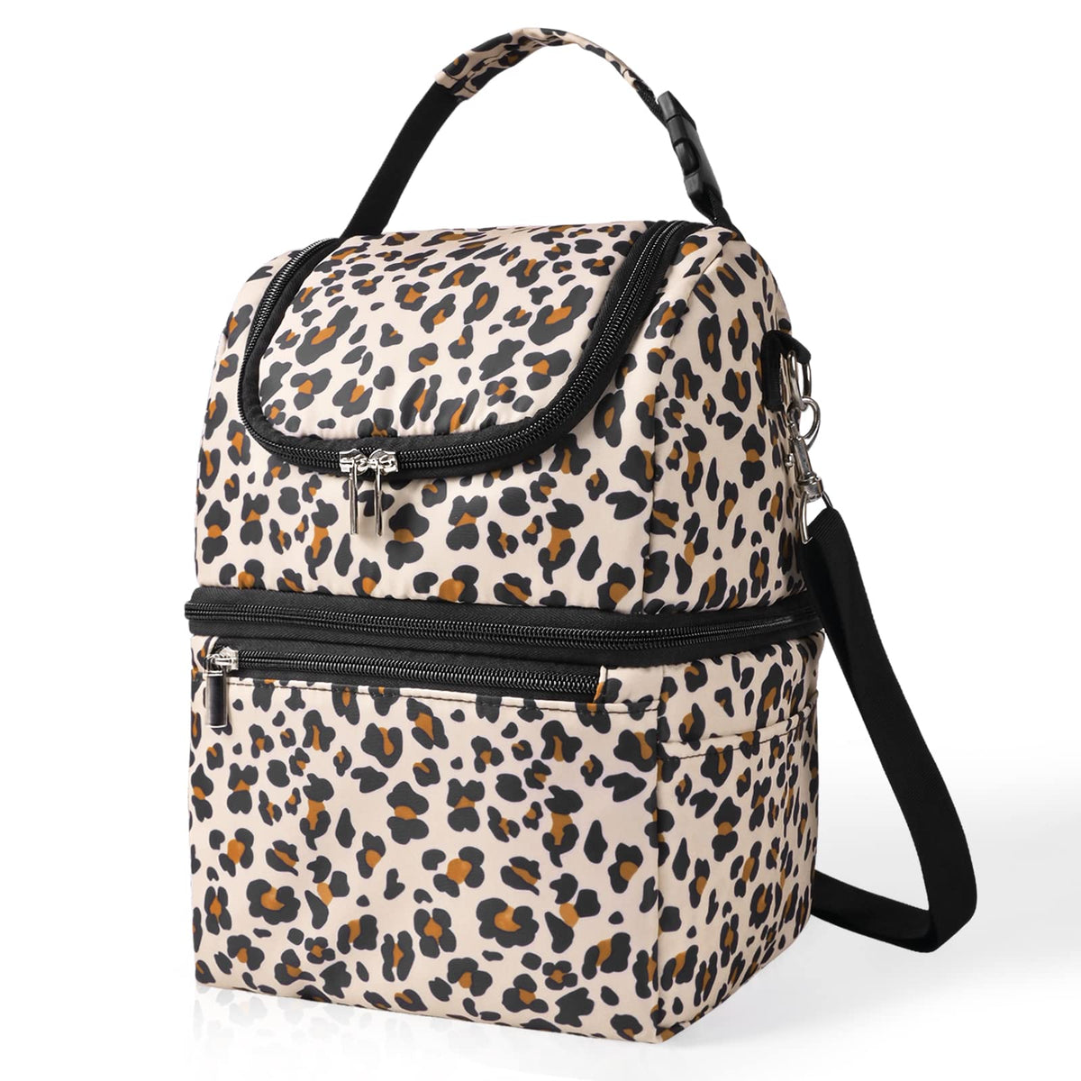 Wolka breast milk cooler bag opened with organized compartments for bottles and accessories