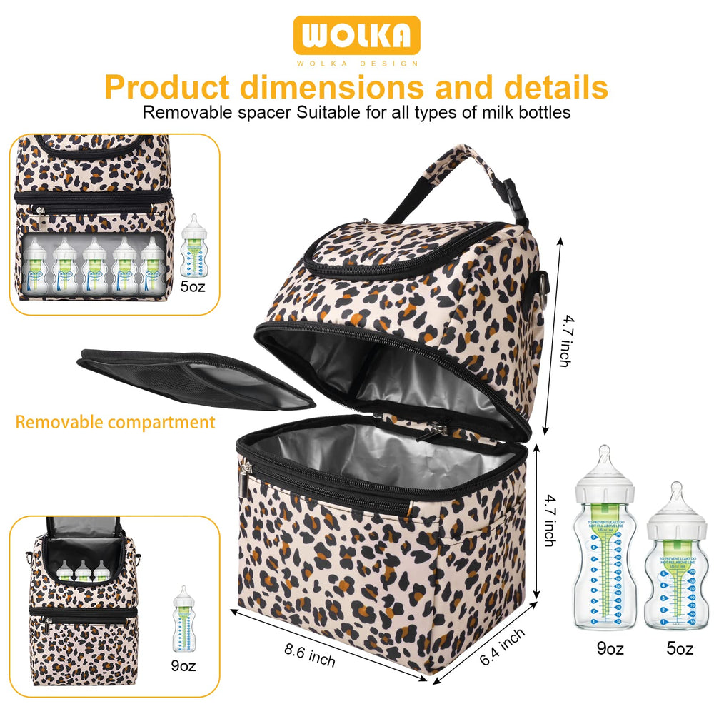 Wolka breast milk cooler bag six bottles capacity demonstrated