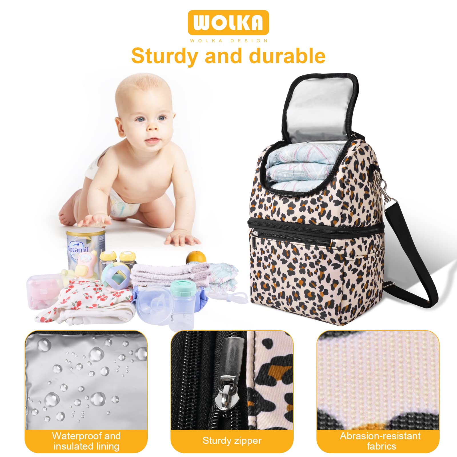 Wolka breast milk cooler bag stroller buckle for hands-free transport