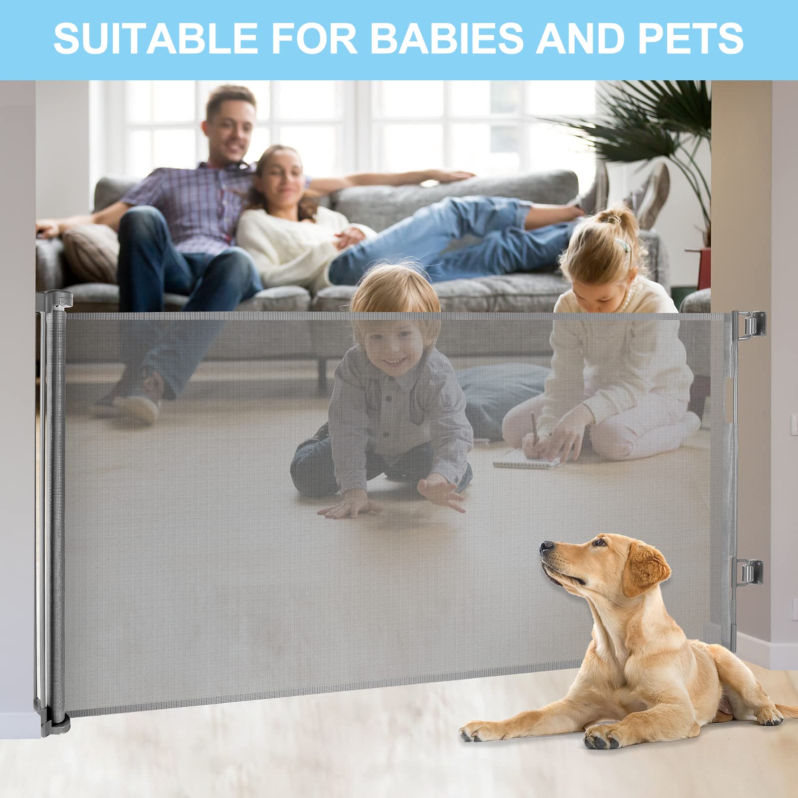 WOMHOM baby pet gate multi-use keeps babies and pets safe in shared spaces.
