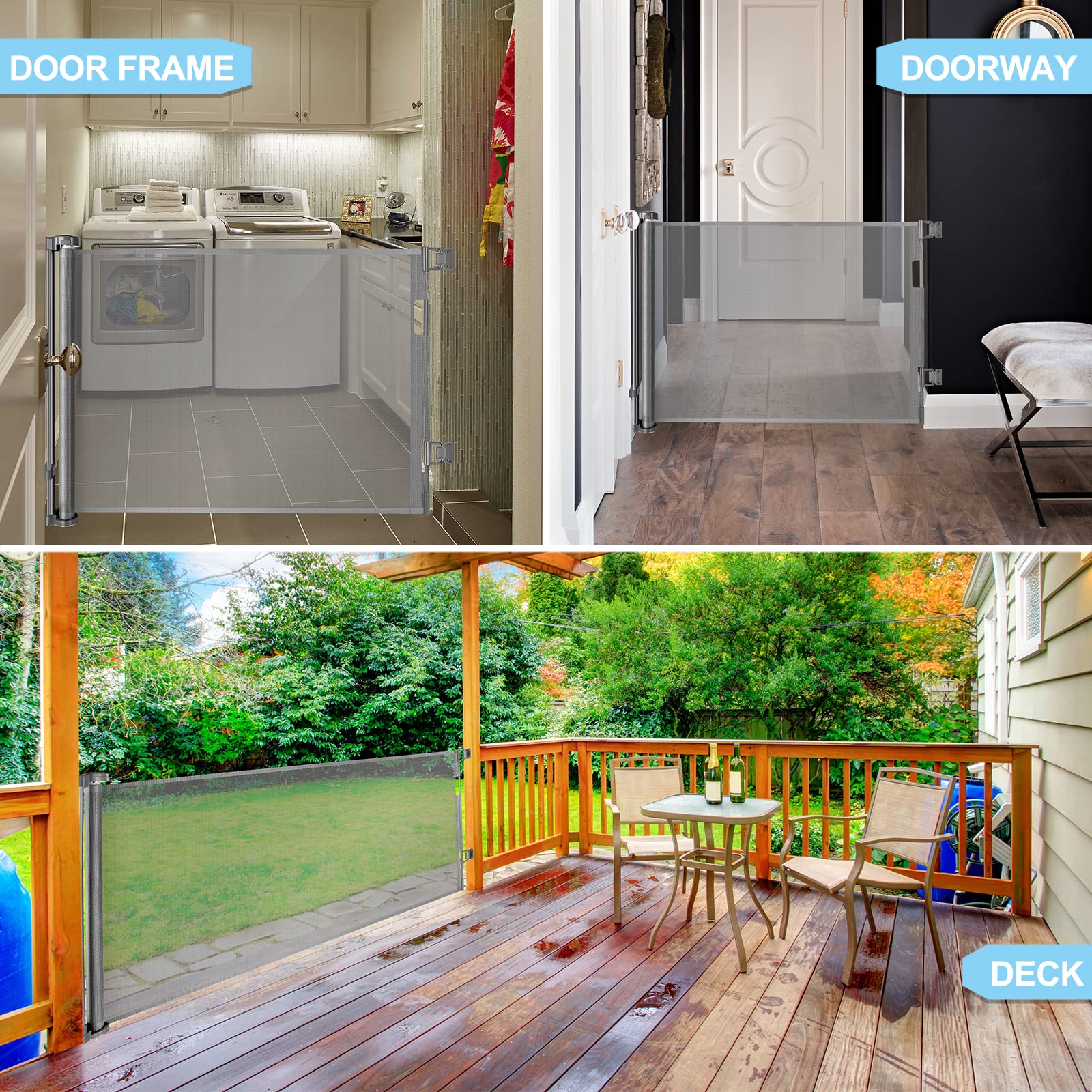 WOMHOM easy-open gate designed for smooth one-handed operation by adults.