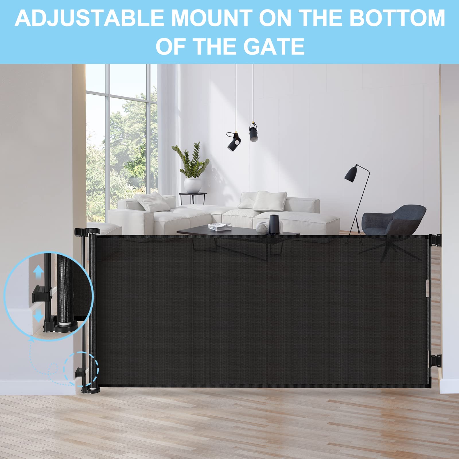 WOMHOM MomGate acting as baby and pet gate for a safe home play area