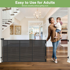 WOMHOM reinforced 100inch gate baseboard fit demonstrates close-to-floor installation