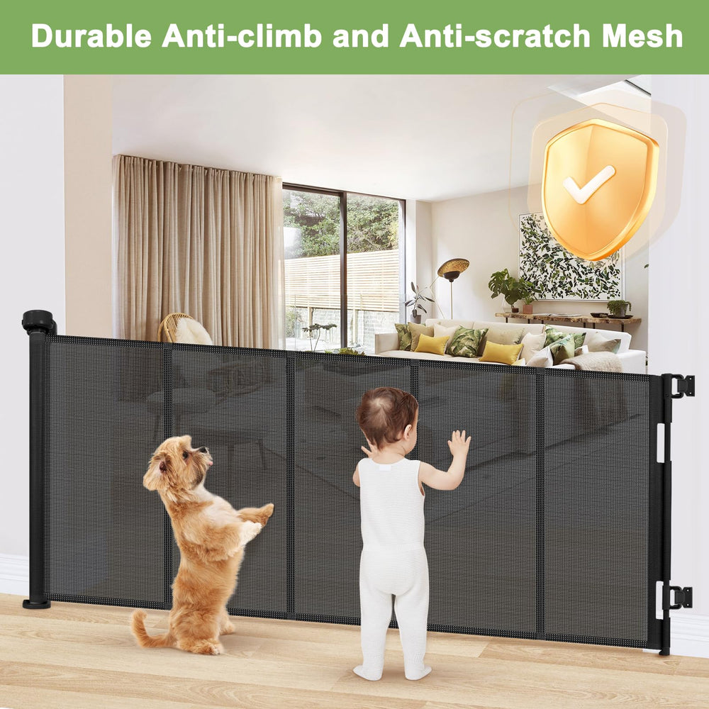WOMHOM reinforced 100inch gate one-handed use enables smooth operation