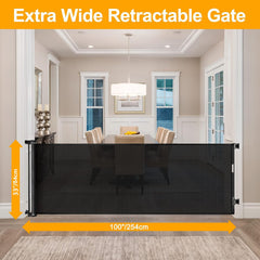 WOMHOM retractable gate in use with one-handed operation for easy access.