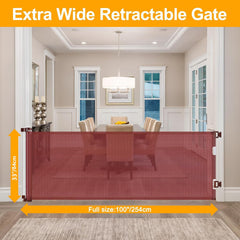 WOMHOM retractable gate rolled up to save space.