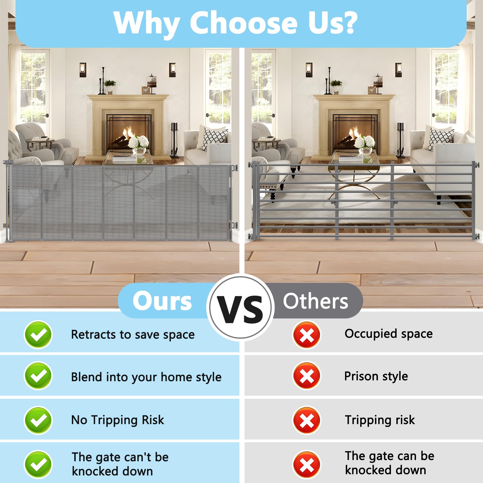 WOMHOM versatile-baby-dog-gate demonstrates indoor and outdoor setup for families.