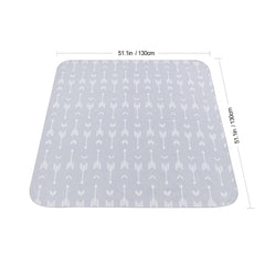 WOMUMON anti-slip back fabric keeps the mat in place on hardwood floors.
