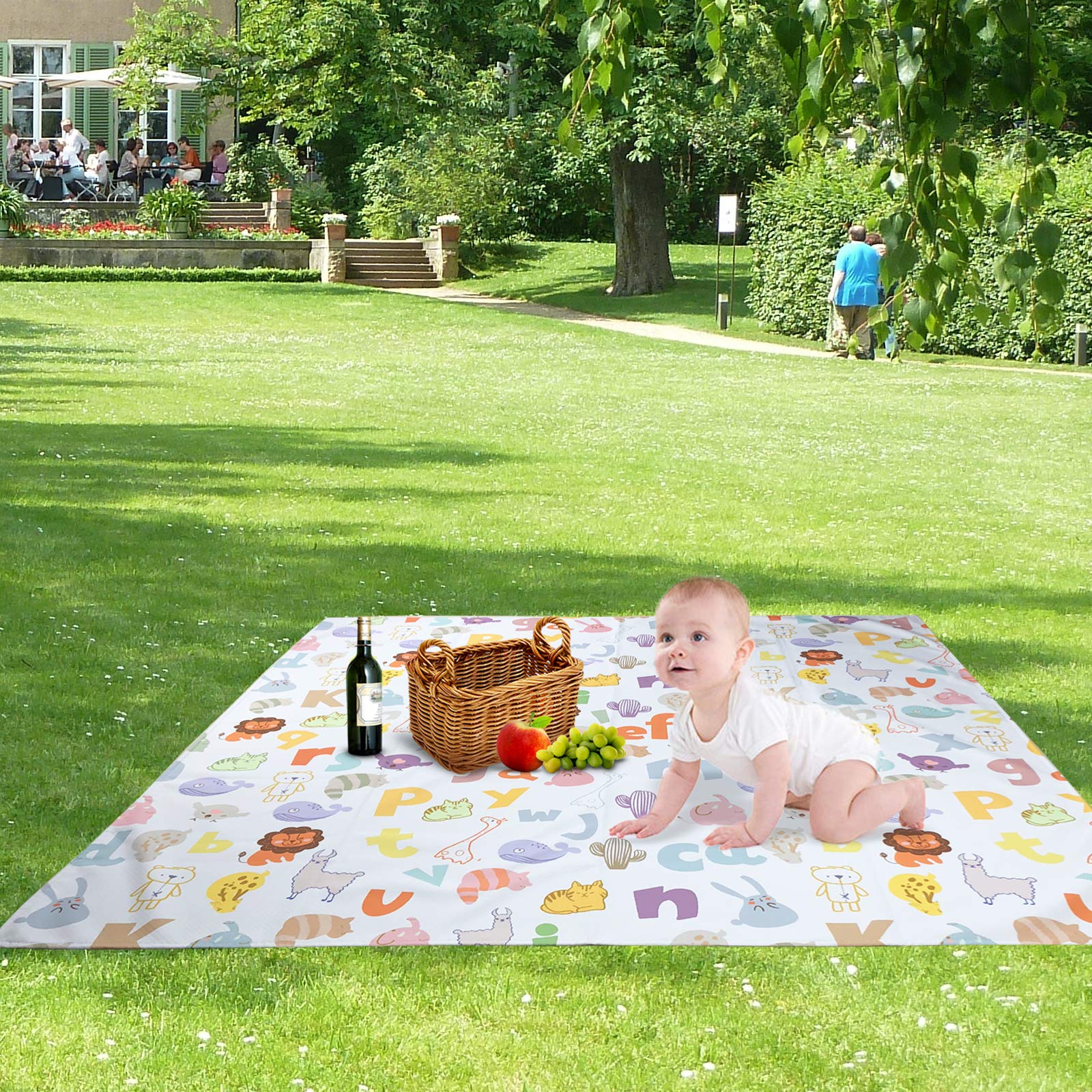 WOMUMON baby splat mat wipes clean quickly after meals and crafts.