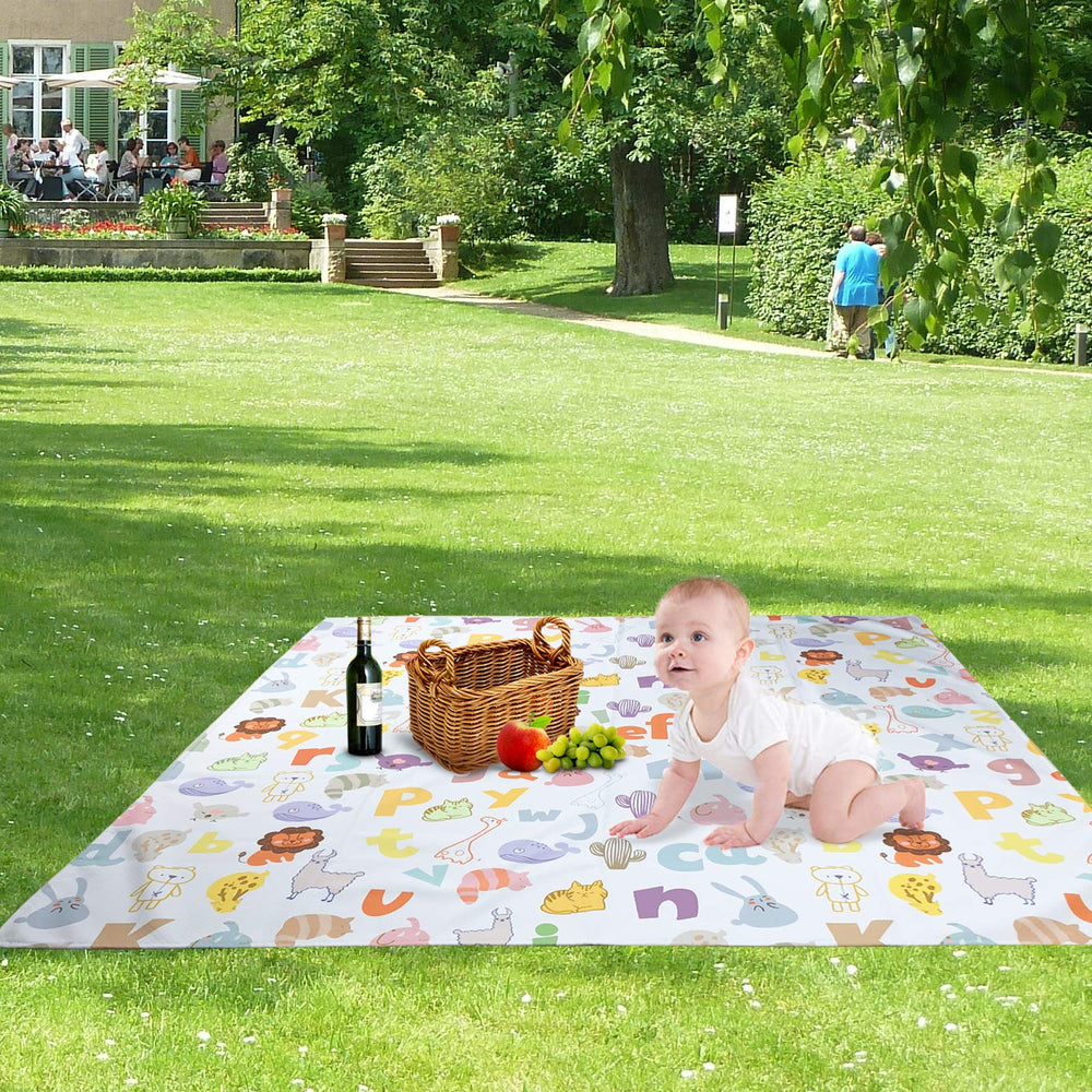 WOMUMON baby splat mat wipes clean quickly after meals and crafts.