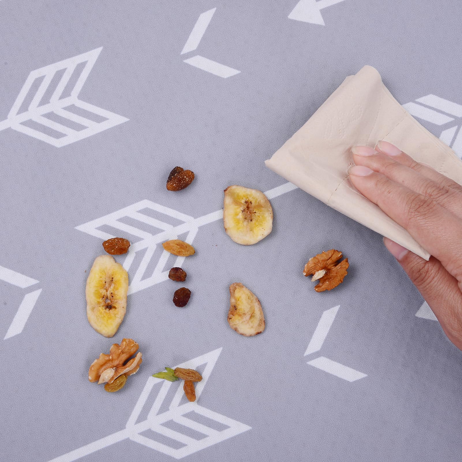 WOMUMON playtime art time mat protects floors during crafts and snacks.