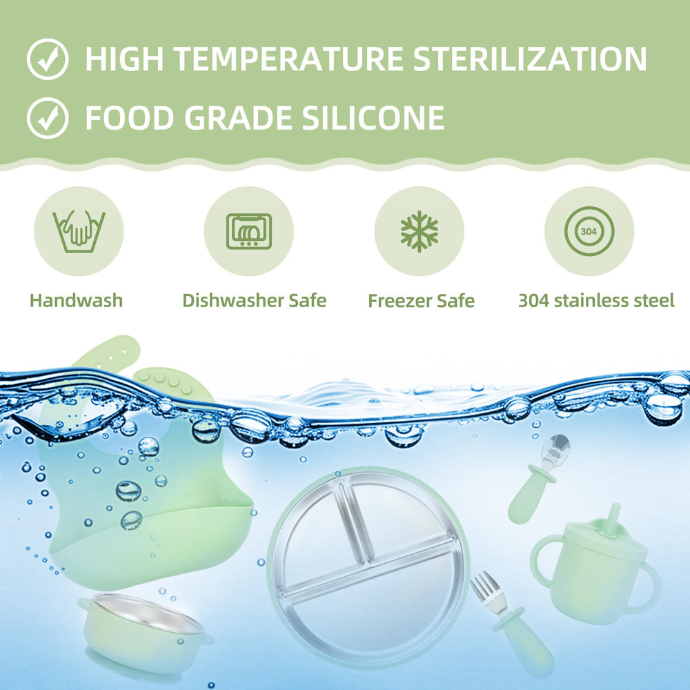 Womorista easy-clean suction plate showcases quick wash for busy families