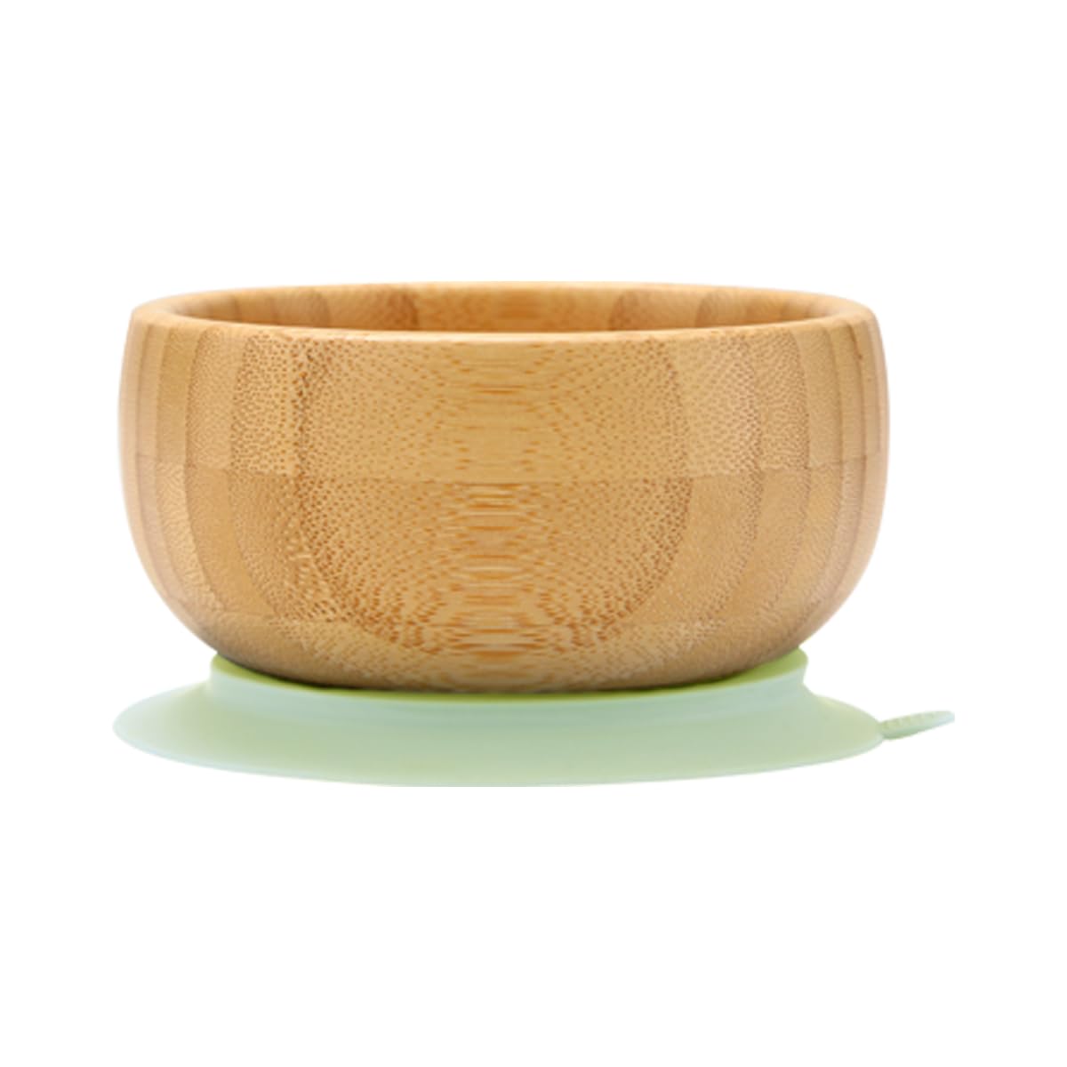 Womorista green baby plate closeup highlights smooth edges and BPA-free materials.