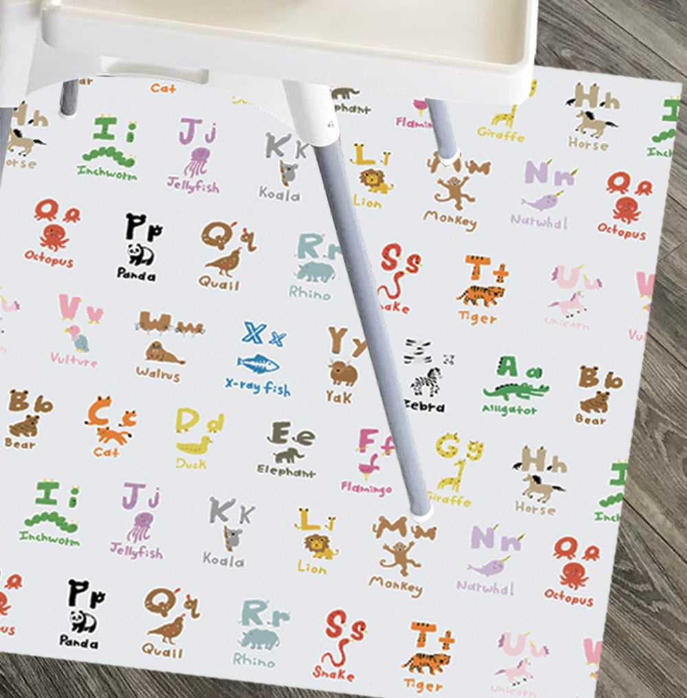 WOMUMON 51inch splat mat easy-to-wipe surface supports quick cleanup after crafts.