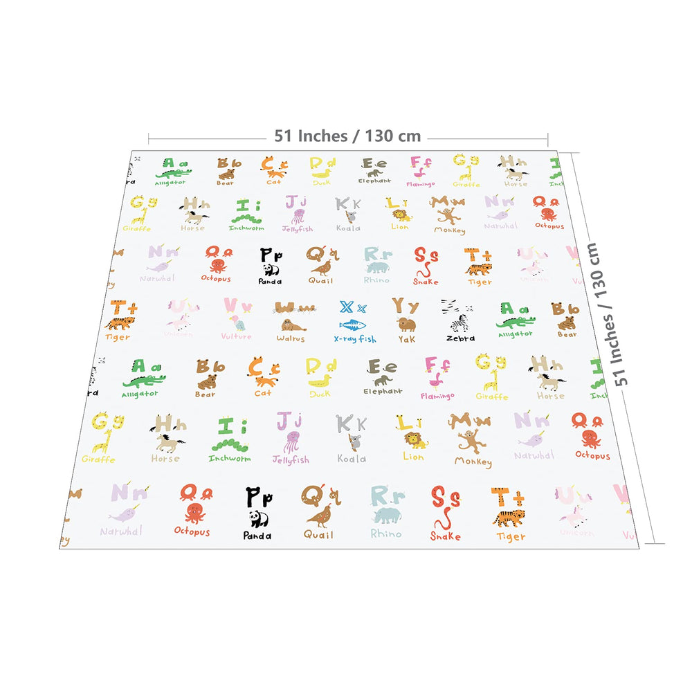 WOMUMON 51inch splat mat full-coverage area helps keep play clean and easy to wipe.