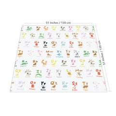 WOMUMON 51inch splat mat full-coverage area helps keep play clean and easy to wipe.