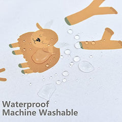 WOMUMON 51inch splat mat non-slip back keeps mat in place during meals and crafts.
