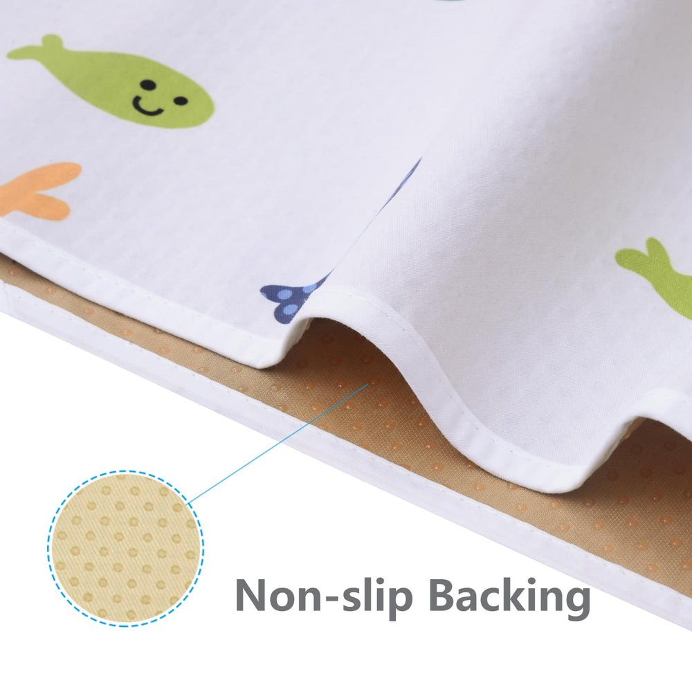 WOMUMON 51x51 mat provides generous coverage for playtime and meals