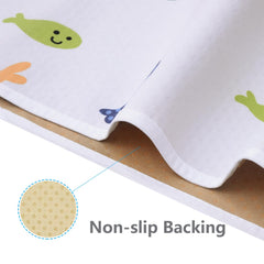 WOMUMON 51x51 mat provides generous coverage for playtime and meals