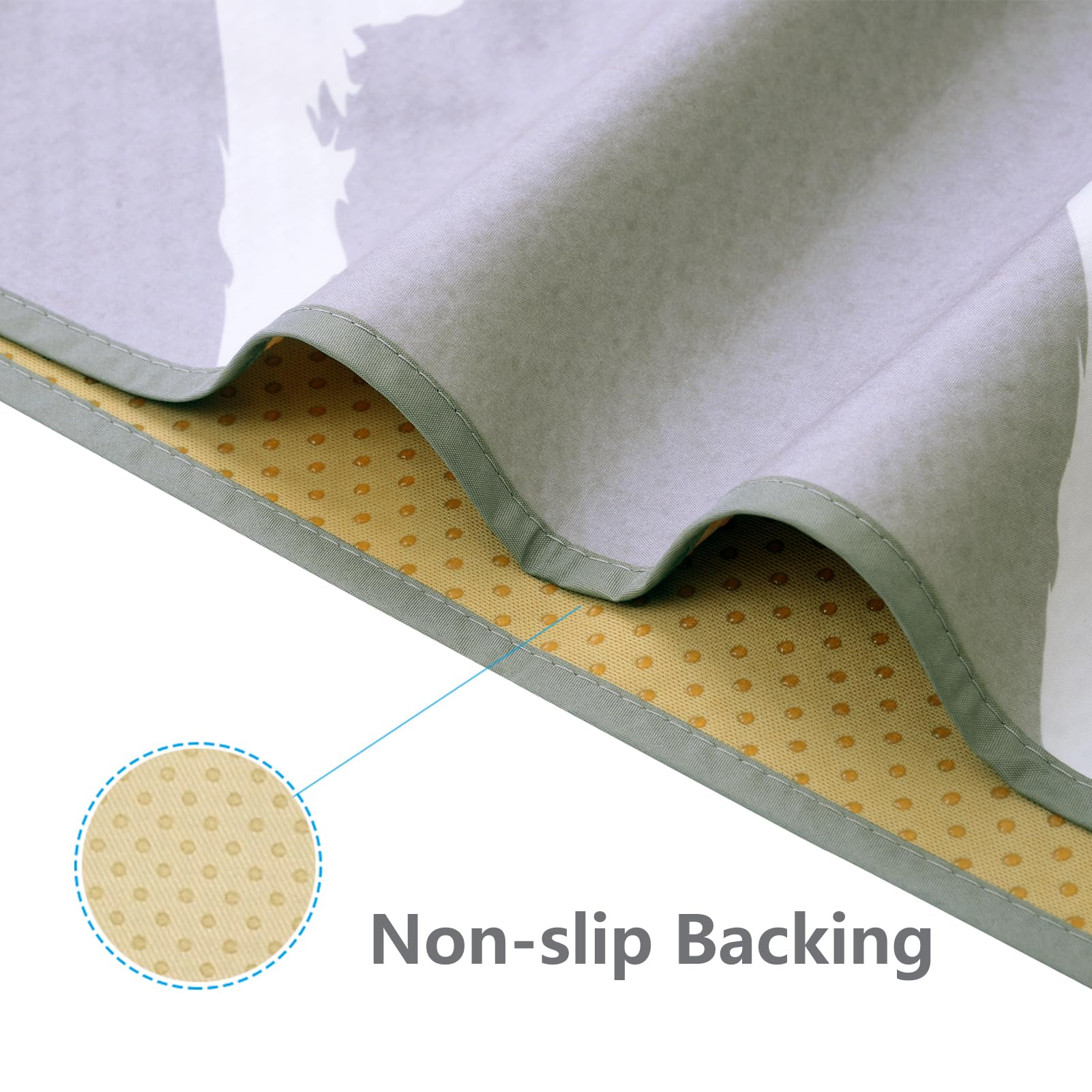 WOMUMON large splat mat with non-slip backing stays in place