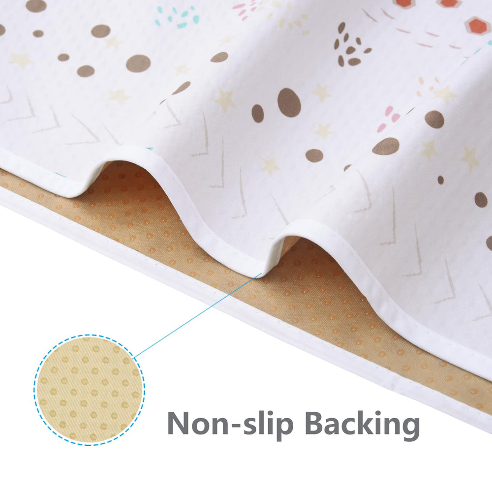 WOMUMON Splat Mat 51x51 size covers large areas for mess protection.
